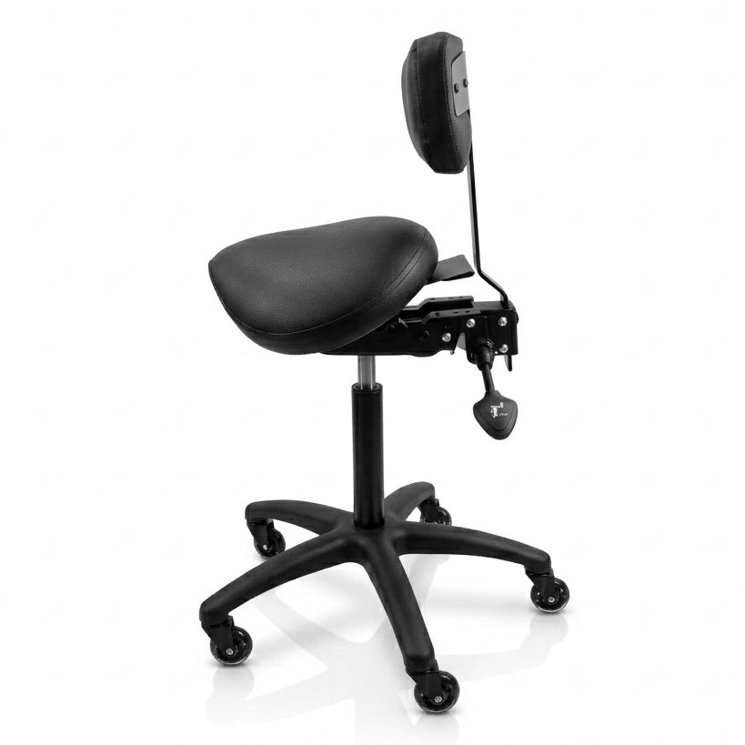 Saddle Chair by NuChair in black — side view